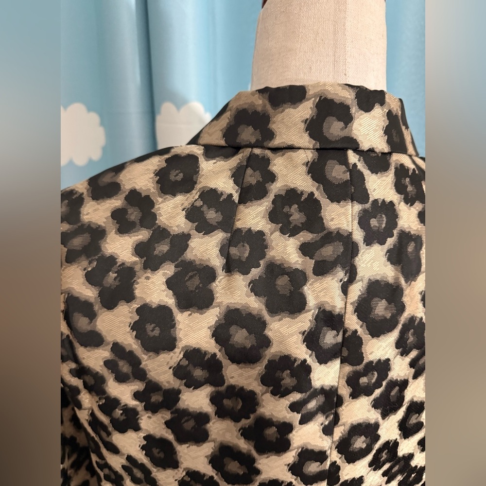 Animal print shine Ann Taylor long jacket, SP - Picture 4 of 8